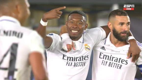 Real Madrid saca ventaja: David Alaba firmó el 1-0 sobre Frankfurt