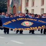 Colegio de Contadores de Apurímac realizó ceremonia de izamiento del Pabellón Nacional y desfile de honor por el 35° aniversario
