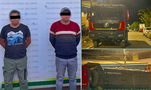 Policía interviene vehículo con mineral de presunta procedencia ilegal y detiene a dos personas en Tapayrihua